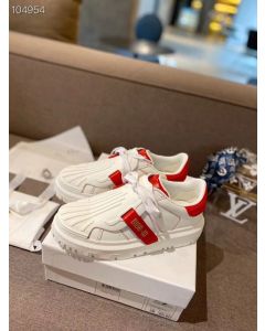 Dior-ID Sneaker White Red Calfskin Rubber