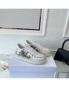 Dior Addict Sneaker Calfskin Technical Fabric Butterfly Modify White 