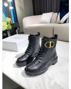 Dior Ankle Boot Lace Up All Black Calf