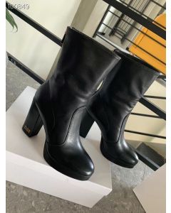 Dior Black Ankle Boot Calfskin Dior Logo 100MM