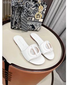 Dior D-Club Slide White Calf Leather