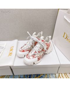 Dior D-connect Sneakers Technical Fabric Red White Mixed