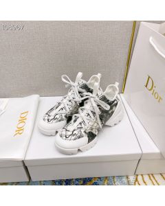 Dior D-connect Sneakers Technical Fabric White Black