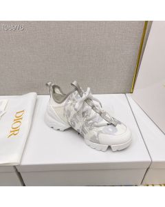 Dior D-connect Sneakers Technical Fabric White Grey