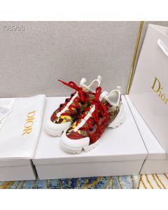 Dior D-connect Sneakers Technical Fabric White Red