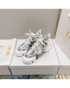 Dior D-connect Sneakers Technical Fabric White Navy Blue