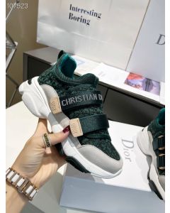 Dior D-WANDER Sneakers Green Technical Fabric Oblique Print