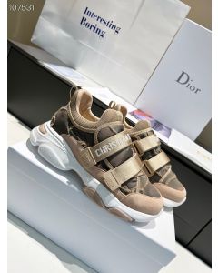 Dior D-WANDER Sneakers Technical Fabric Oblique Print Brown