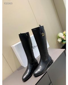 Dior Empreinte Knee Boot All Black