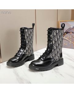 Dior Explorer Ankle Boot Dior Oblique Jacquard Black Calfskin