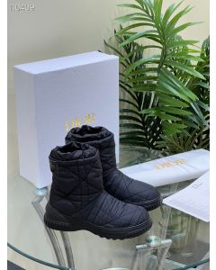 Dior Frost Ankle Boot Black Quilted Nylon Shearling