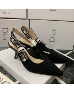 Dior  J'Adior Slingback 65mm Pumps Black Technical Fabric