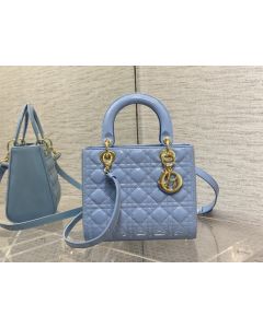 Dior Lady Dior 24CM Horizon Blue Cannage Lambskin