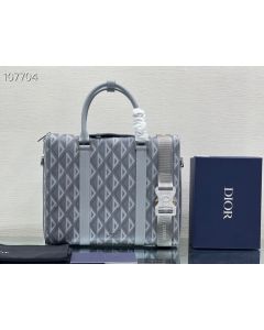 Dior Lingot Briefcase CD Diamond 35CM Gray