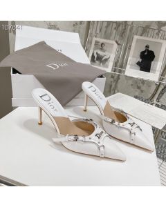 Dior Logo Bondage Pumps 85mm White