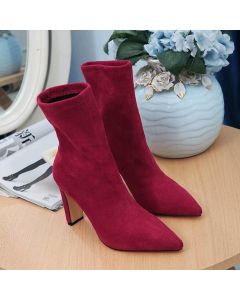 Jimmy Choo Ankle Boot 85mm Suede Red