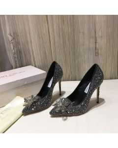 Jimmy Choo Cristais Cinderella 105mm Pumps Black