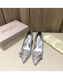 Jimmy Choo Cristais Cinderella 65mm Pumps Silver