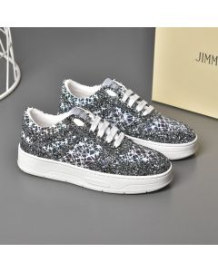 Jimmy Choo Hawaii F Low Top Sneakers Silver