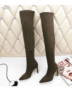 Jimmy Choo Knee Boot 85mm Suede Army Green