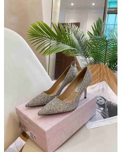 Jimmy Choo Love 85mm Glitter Fabric Pumps