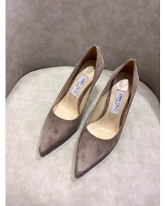 Jimmy Choo Love Suede Pumps JC Emblem Brown