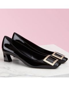 Roger Vivier Belle Vivier 45mm Pumps Black Patent Leather