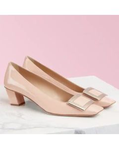 Roger Vivier Belle Vivier 45mm Pumps Nude Patent Leather