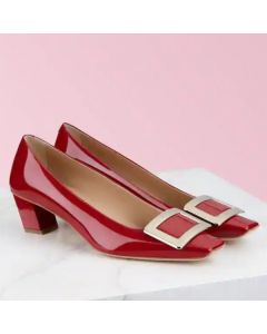 Roger Vivier Belle Vivier 45mm Pumps Red Patent Leather