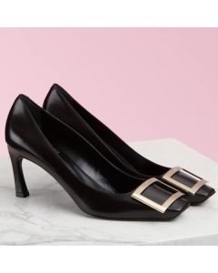 Roger Vivier Belle Vivier Trompette 70mm Pumps Black Calfskin