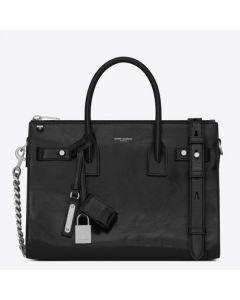 Saint Laurent Baby Sac De Jour Souple Duffle Bag Black Moroder Leather