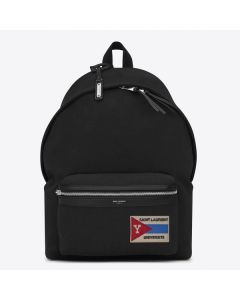 Saint Laurent Black City Backpack Pocket Patch