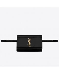 Saint Laurent Black Patent Kate Belt Bag