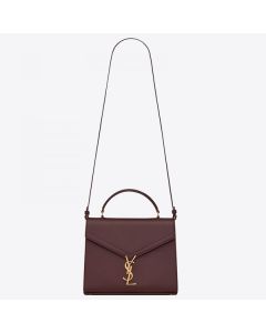 Saint Laurent Cassandra Medium Bag Bordeaux Grained Leather