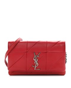 Saint Laurent Jamie Chain Wallet Red Patchwork Lambskin