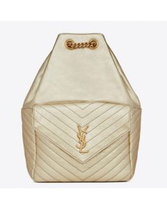 Saint Laurent Joe Backpack Gold Lame Leather