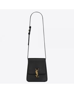 Saint Laurent Kaia North South Bag Black Leather