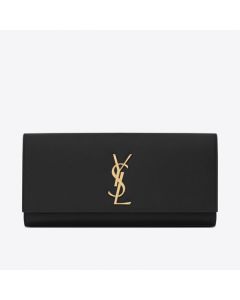 Saint Laurent Kate Clutch Black Grained Leather