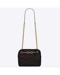 Saint Laurent Le Maillon Small Chain Bag Black Lambskin