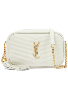 Saint Laurent Lou Camera Bag White Leather