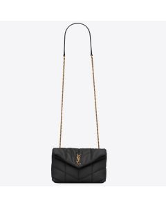 Saint Laurent Loulou Puffer Toy Bag Black Lambskin