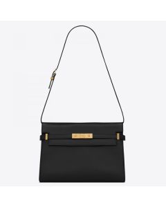 Saint Laurent Manhattan Baguette Bag Black Leather