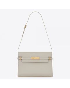 Saint Laurent Manhattan Baguette Bag White Calfskin