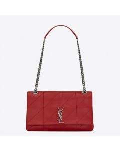 Saint Laurent Medium Jamie Bag Red Patchwork Leather