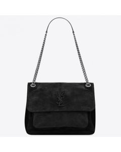 Saint Laurent Medium Niki Bag Black Suede