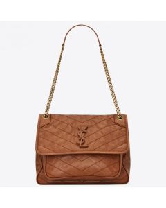 Saint Laurent Medium Niki Bag Brown Calfskin