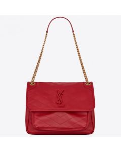 Saint Laurent Medium Niki Bag Red Lambskin