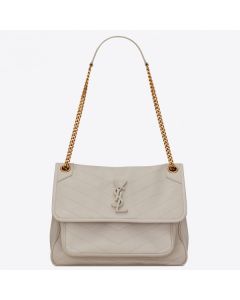 Saint Laurent Medium Niki Bag White Lambskin