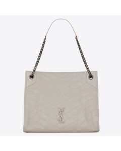 Saint Laurent Medium Niki Shopping Bag White Leather