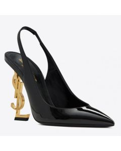 Saint Laurent Opyum Slingback Pumps 110mm Gold-toned Heel